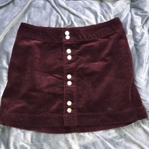 Maroon corduroy skirt